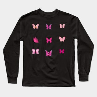 Purple butterfly Long Sleeve T-Shirt